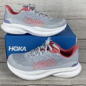 Hoka One Mach 6 Womens Sz 7.5B Running Shoes Pale Dusk Gull Carbon - TRIED ON